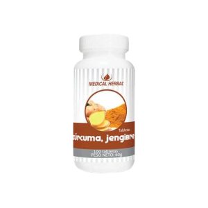 Tabletas de Cúrcuma y Jengibre - 100 Unidades