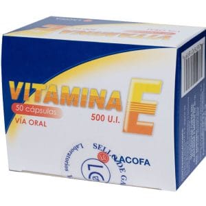 Vitamina E 500 UI - Caja con 50 Blísters de 10 Cápsulas