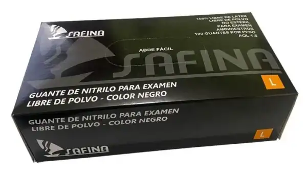 Guantes de Nitrilo Sin Polvo - Talla M (100 unidades)